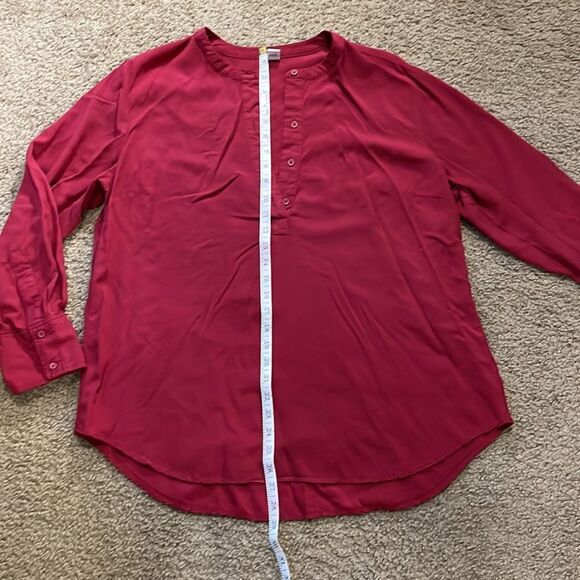 Old Navy XL Maroon Long Sleeve Blouse - Picture 2 of 6